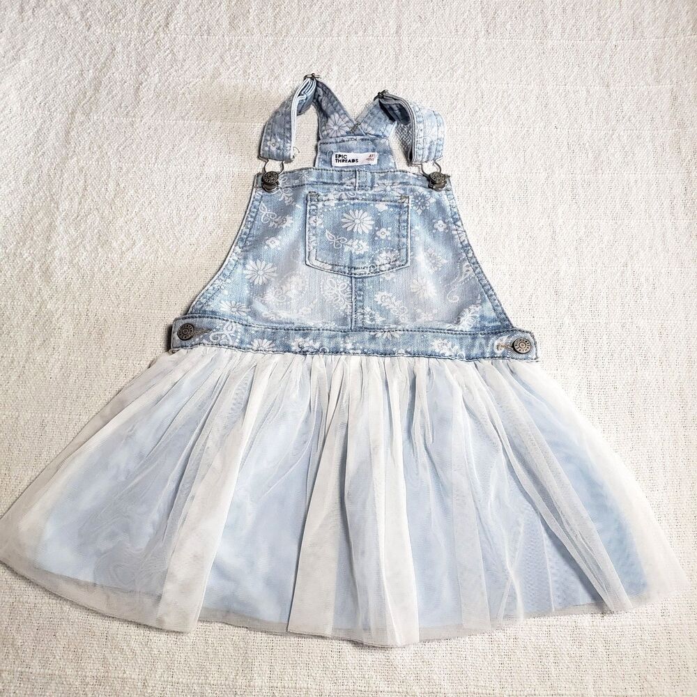 Floral Denim Jean tutu Jumper